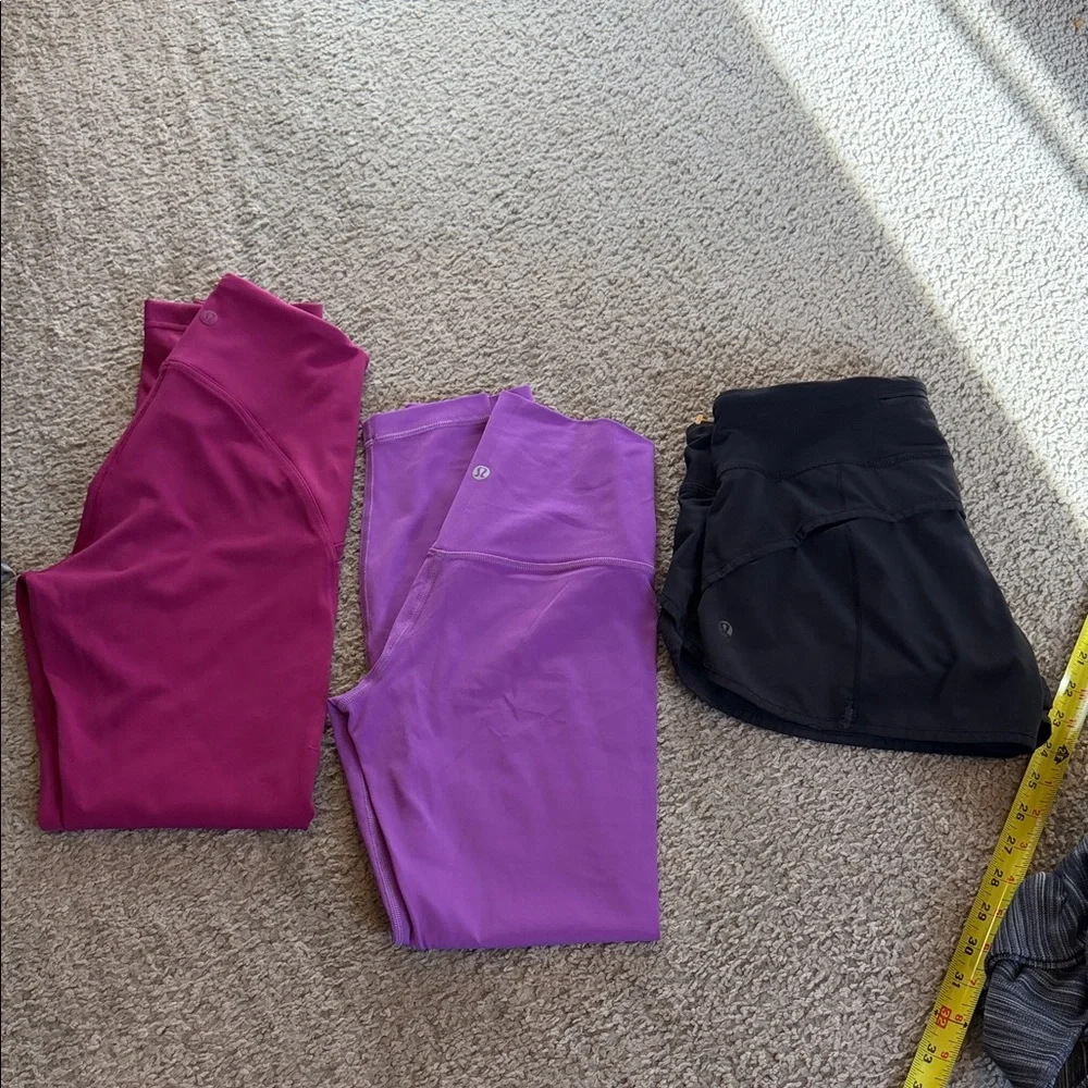 lululemon athletica Black, Magenta and Purple Leggings Set - Picture 7 of 10